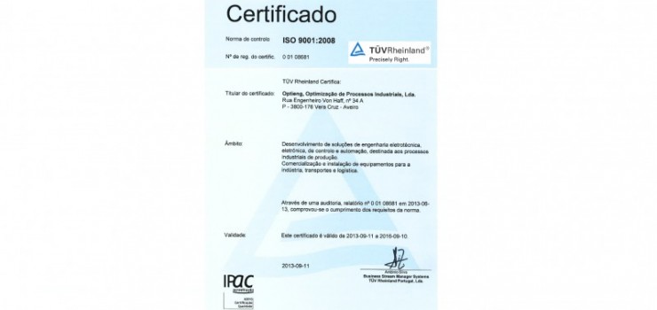 Optieng Certification